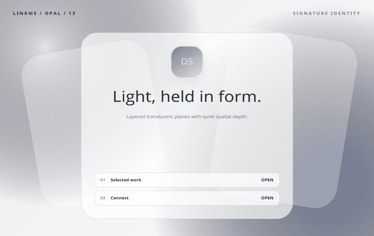 Opaline Glass — Future light theme preview