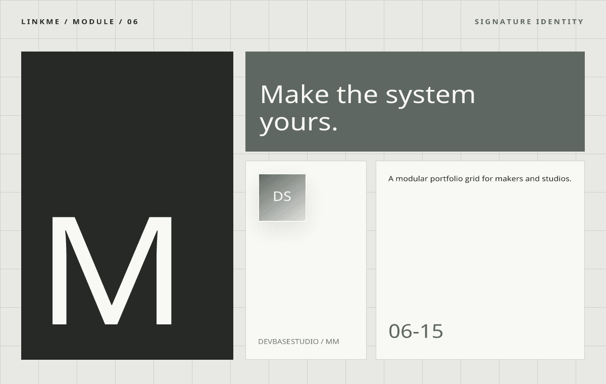 Modular Grid — Portfolio light theme preview
